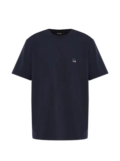 Dsquared2 Logo-detail Round-neck T-shirt In Blue