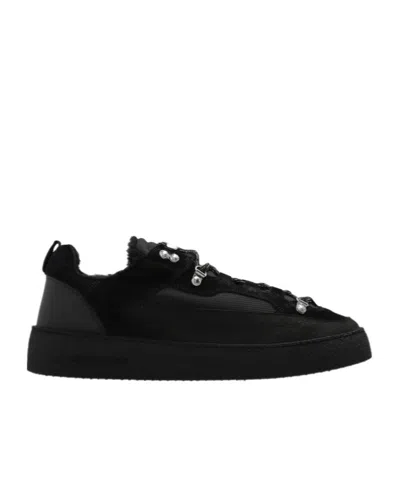 Dsquared2 Logo-detailed Round-toe Sneakers In Black