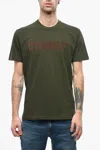 Dsquared2 Logoed Cool-fitting T-shirt With Distressed Detailing In Green