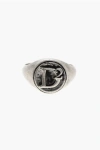 Dsquared2 Logoed D2 Classic Ring In Metallic