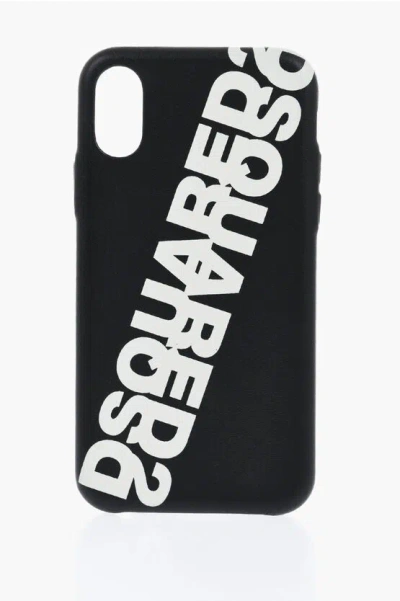 Dsquared2 Logoed Eco-leather Iphone X Case In Black