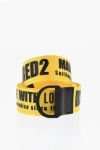 Dsquared2 Logoed Fabric Made With Love Belt With D-ring Buckle 40mm