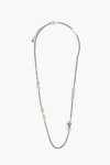 Dsquared2 Logoed Metal Chain Smurfs Necklace In Silver