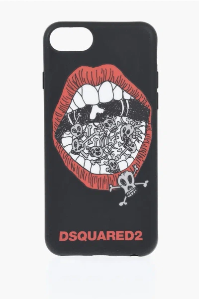 Dsquared2 Logoed Open Mouth Iphone 8 Plus Case In Black