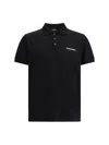 Dsquared2 Black Polo Shirt With Classic Collar And Logo Lettering On The Front In Black