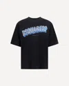 Dsquared2 Short-sleeve T-shirt With Puffy Logo In Blue In Black