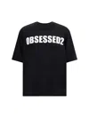 Dsquared2 Black Crewneck T-shirt With Maxi Logo Lettering On The Front