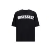 Dsquared2 Black Crewneck T-shirt With Maxi Logo Lettering On The Front In Black