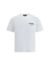 Dsquared2 Men White Crewneck T-shirt With Logo Lettering On The Front In Cotton Man In White