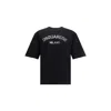 Dsquared2 Loose Fit Black Cotton T-shirt With Vintage Logo