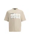 Dsquared2 Graphic Logo Maxi Print T-shirt In Stone