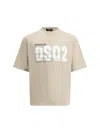 Dsquared2 Graphic Logo Maxi Print T-shirt In Stone