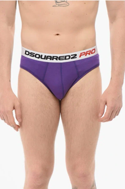 Dsquared2 Logoed Waistband Pro Slip In Purple