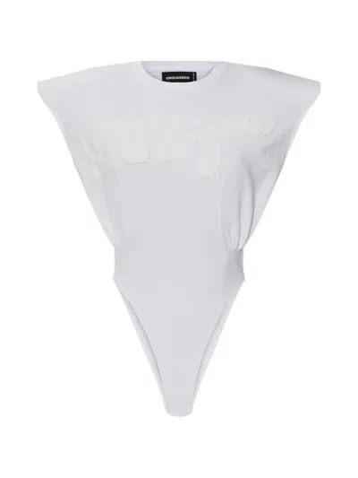 Dsquared2 Logo-embellishment Bodysuit In White