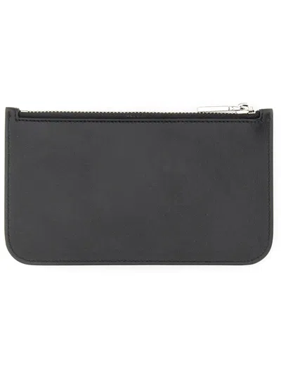 Dsquared2 Logo-emblem Leather Clutch In Black