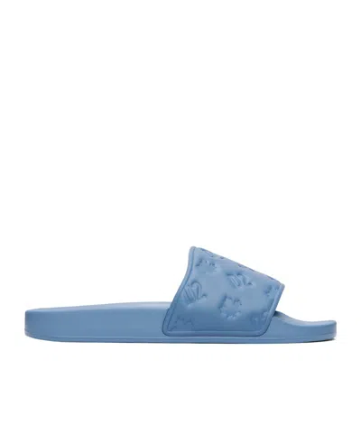 DSQUARED2 DSQUARED2 LOGO-EMBOSSED OPEN-TOE SLIPPERS