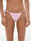 Dsquared2 Logo-embossed Tie-side Bikini Briefs In Pink