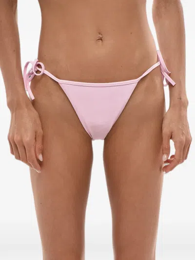 Dsquared2 Logo-embossed Tie-side Bikini Briefs In Pink