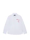 Dsquared2 로고 자수 버튼다운 셔츠 In White