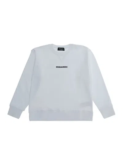 Dsquared2 Logo-embroidered Cotton Sweatshirt In Gray