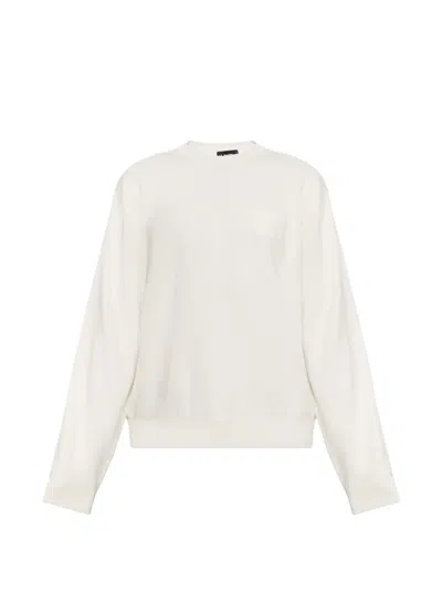 Dsquared2 Logo-embroidered Crew-neck Sweatshirt In White
