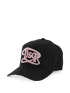 Dsquared2 Logo-embroidered Distressed Baseball Cap In Black