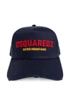 Dsquared2 Logo-embroidered Distressed Baseball Cap In Transparent