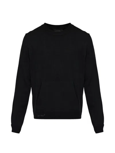 Dsquared2 Logo-embroidered Pouch-pocket Sweater In Black