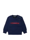 Dsquared2 Logo-embroidered Press-stud Sweatshirt In Blue