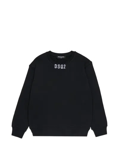 Dsquared2 Kids' Logo-embroidered Sweatshirt In Black