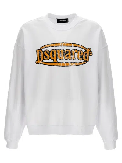 Dsquared2 Logo-embroidered Sweatshirt In White