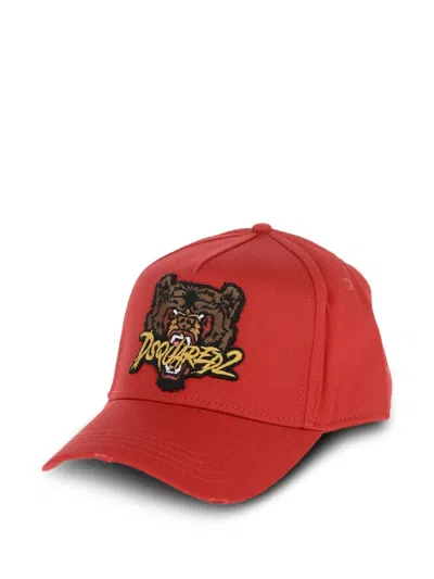 Dsquared2 Logo-motif Baseball Cap In Red