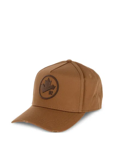 Dsquared2 Logo-patch Baseball Cap In Brown