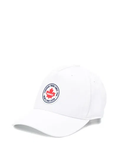 Dsquared2 Kids' Logo-patch Baseball Cap In White