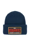 Dsquared2 Logo-patch Beanie Hat In Blue