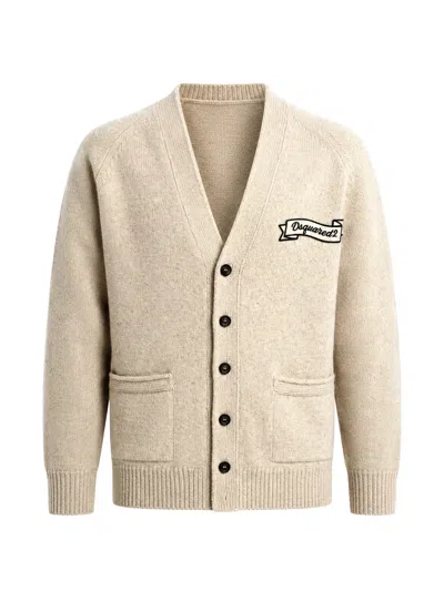 Dsquared2 Logo-patch Cardigan In Black