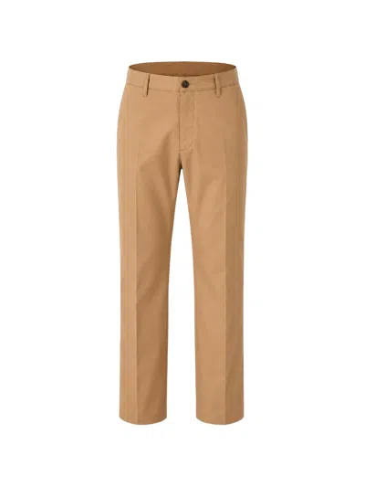 Dsquared2 Logo-patch Chino Trousers In Brown