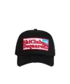 Dsquared2 Logo-patch Cotton Baseball Cap In Black