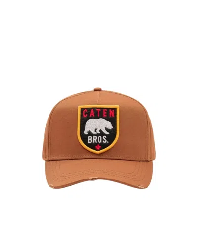 DSQUARED2 LOGO-PATCH DISTRESSED BASEBALL CAP
