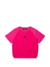Dsquared2 Logo-patch Elasticated T-shirt In Pink