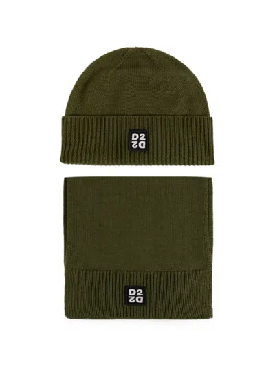 Dsquared2 Logo-patch Knit Set In Green