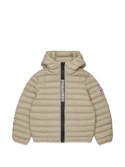 Dsquared2 Kids' Logo-patch Padded Jacket In Neutral