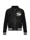 Dsquared2 Logo-patch Panelled Bomber Jacket In Black