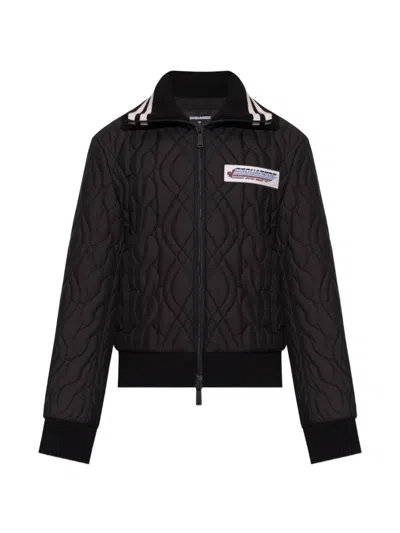 DSQUARED2 LOGO-PATCH QUILTED JACKET