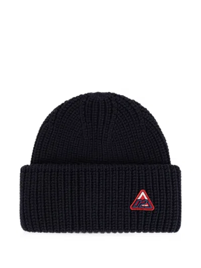 Dsquared2 Logo-patch Ribbed-knit Beanie Hat In Yellow