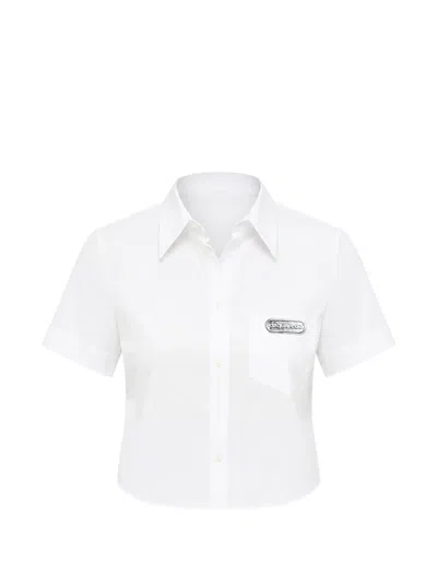 Dsquared2 Logo-patch Shirt In White
