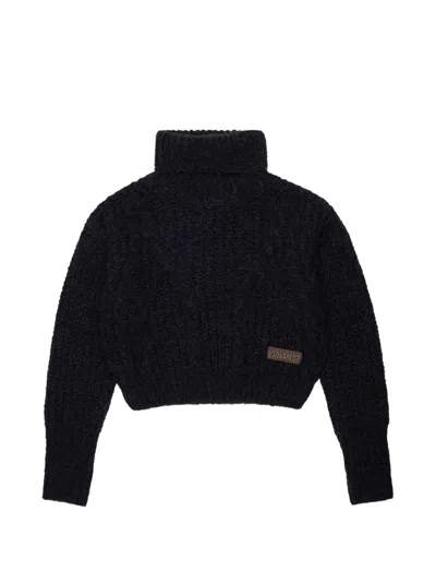 Dsquared2 Kids' 로고 패치 스웨터 In Black