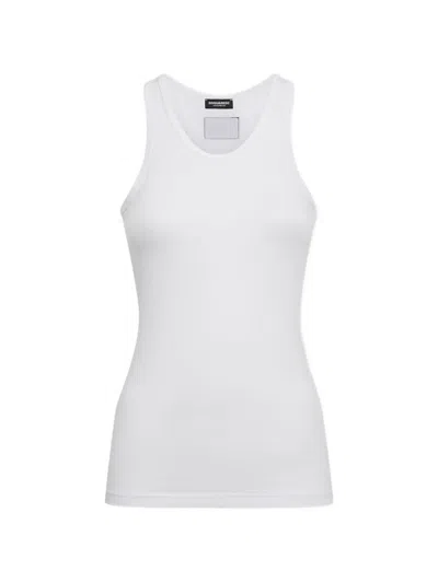 Dsquared2 Logo-patch Tank Top In White