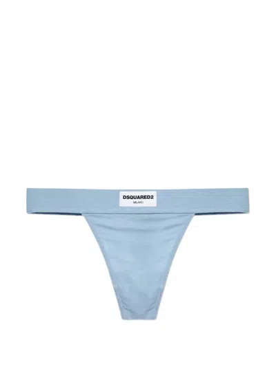 Dsquared2 Logo-patch Thongs In Blue