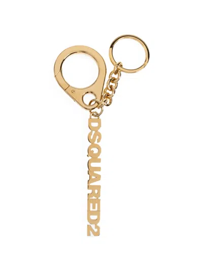 Dsquared2 Logo-pendant Lobster-claw Keychain In Purple